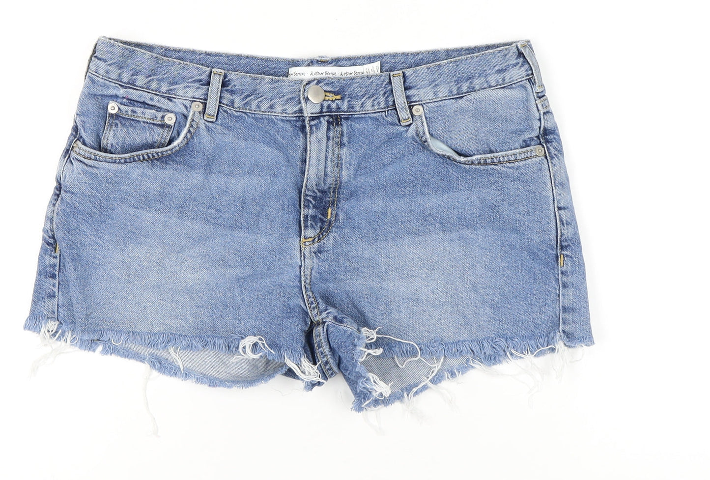 & Other Stories Women’s Blue Denim Cut-Off Shorts Size 11