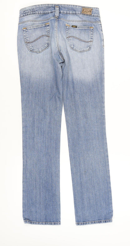 Lee Women's Blue Straight Jeans, Size 10, Light Wash