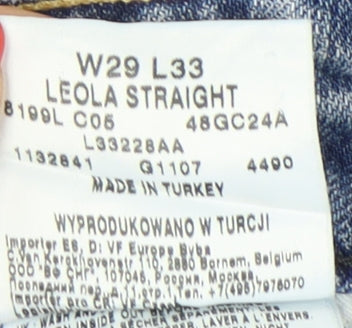 Lee Women's Blue Straight Jeans, Size 10, Light Wash