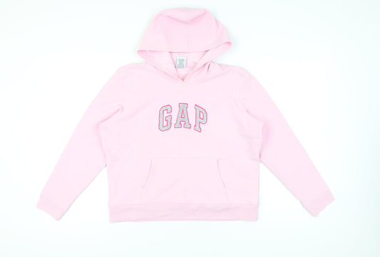 GAP Women's Pink Pullover Hoodie XL Logo Casual