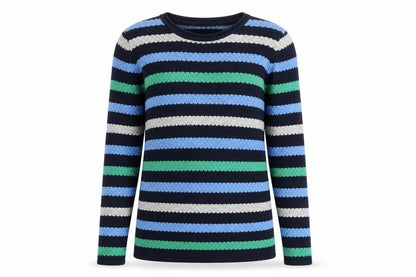 Womens UK Size M Isle Blue Pullover Jumper