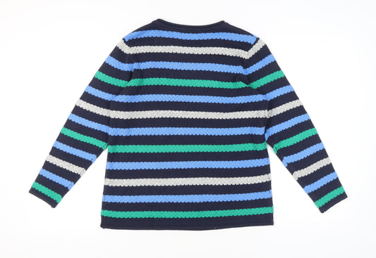 Womens UK Size M Isle Blue Pullover Jumper