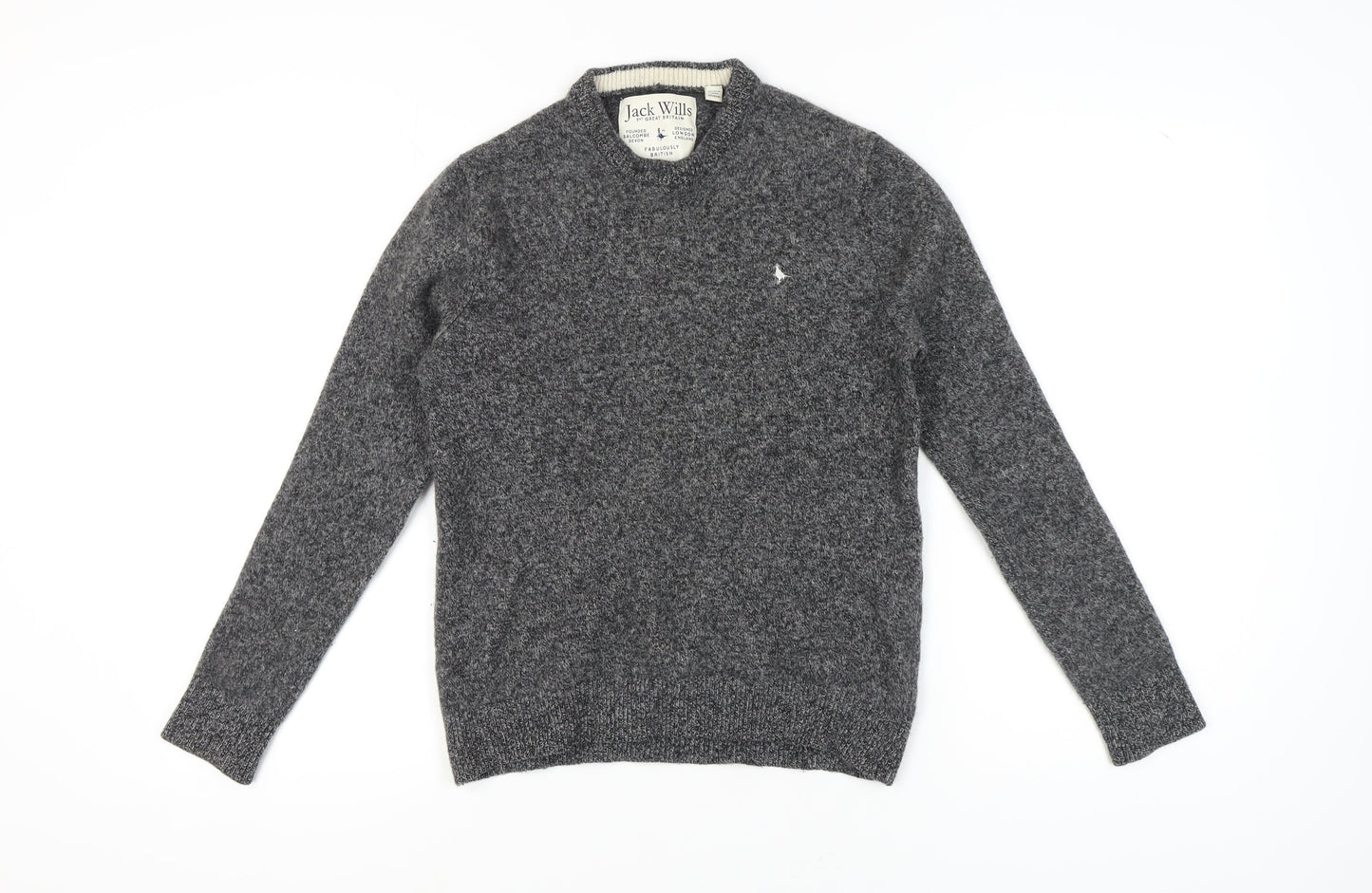 Jack Wills Men's Grey Wool Pullover Jumper S