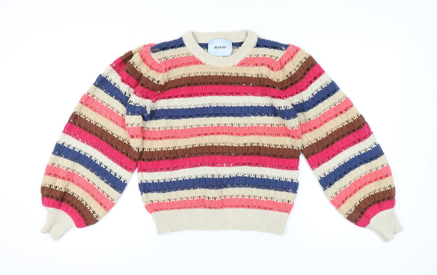 Womens UK Size S Minus Multicoloured Pullover Jumper