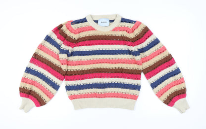 Womens UK Size S Minus Multicoloured Pullover Jumper