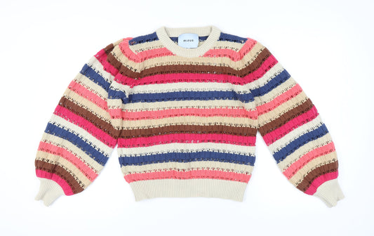 Womens UK Size S Minus Multicoloured Pullover Jumper
