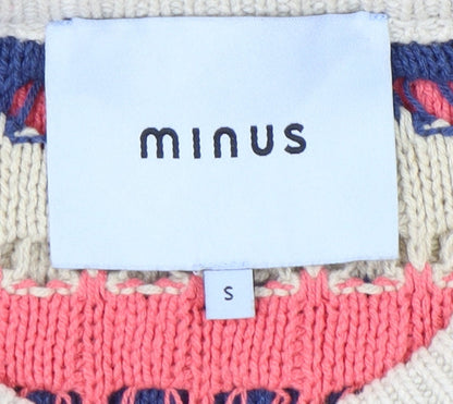 Womens UK Size S Minus Multicoloured Pullover Jumper
