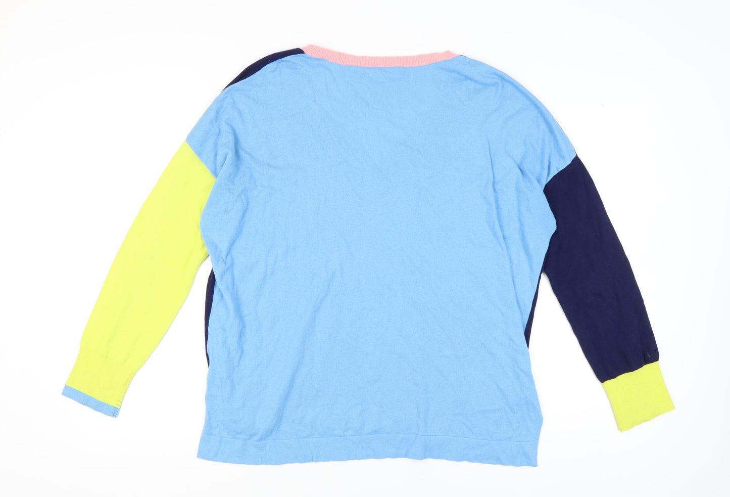 Hush Women's Multicoloured V-Neck Pullover Jumper XL