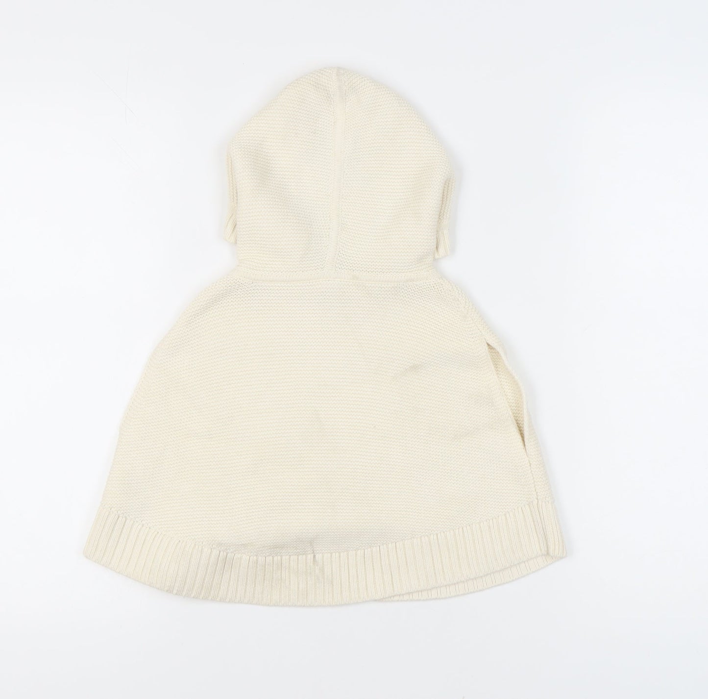 Gap Girls Ivory Knit Cape Jumper, Hooded, 3 Years