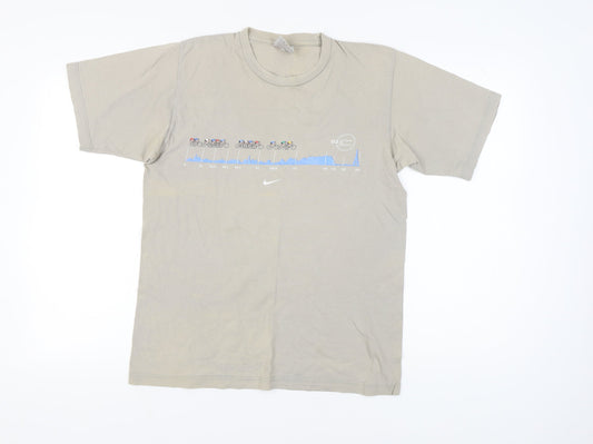 Nike Men's Beige Sports T-Shirt M Graphic