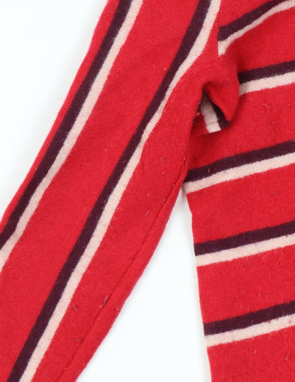 Jigsaw Women’s Red Striped Wool Blend Jumper, Size S