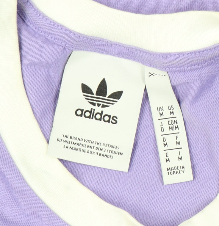 Adidas Men's Purple M T-Shirt, Crew Neck, Short Sleeve
