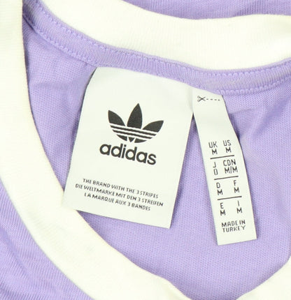 Adidas Men's Purple M T-Shirt, Crew Neck, Short Sleeve