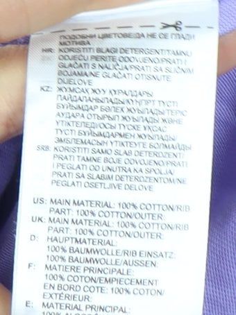 Adidas Men's Purple M T-Shirt, Crew Neck, Short Sleeve