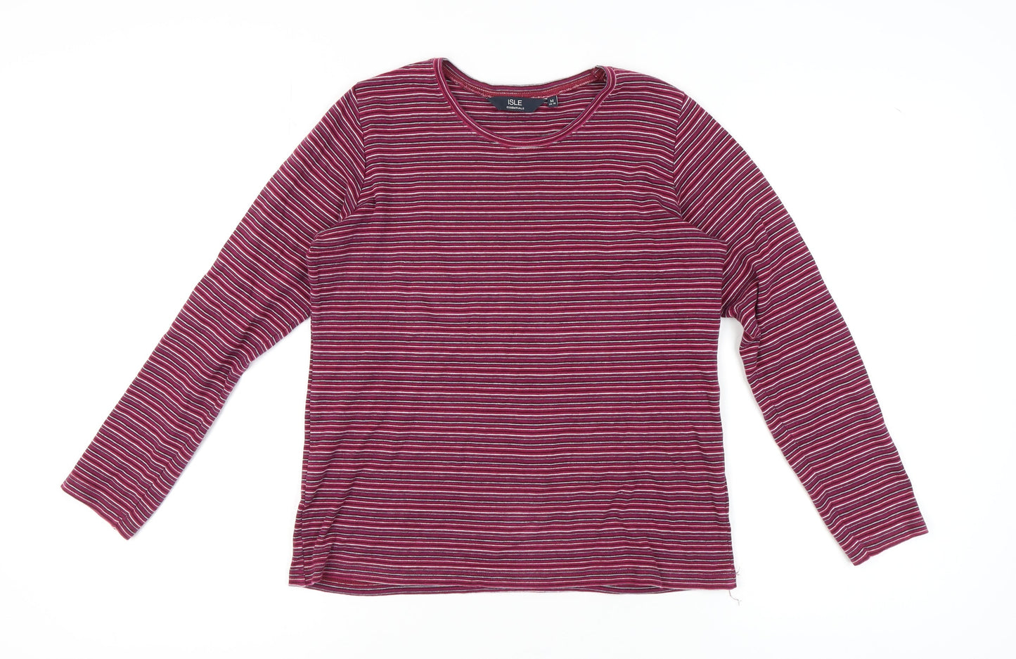 Womens UK Size M Isle Essentials Red Jersey T-Shirt