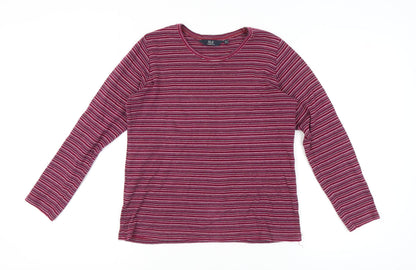 Womens UK Size M Isle Essentials Red Jersey T-Shirt