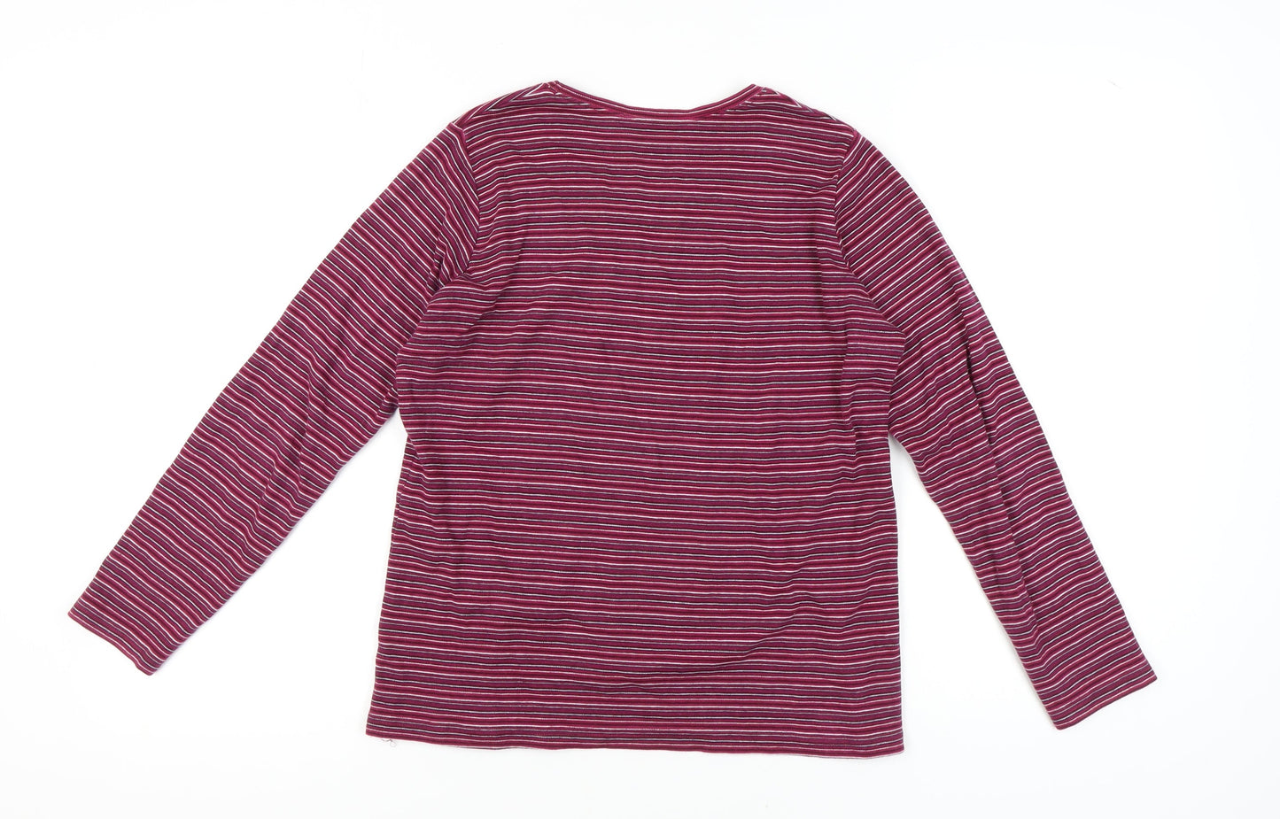 Womens UK Size M Isle Essentials Red Jersey T-Shirt