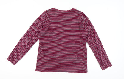 Womens UK Size M Isle Essentials Red Jersey T-Shirt