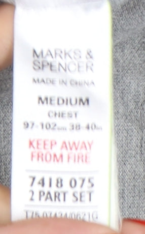 Marks and Spencer Men's Grey Polo Shirt M Golf