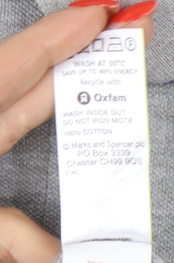 Marks and Spencer Men's Grey Polo Shirt M Golf