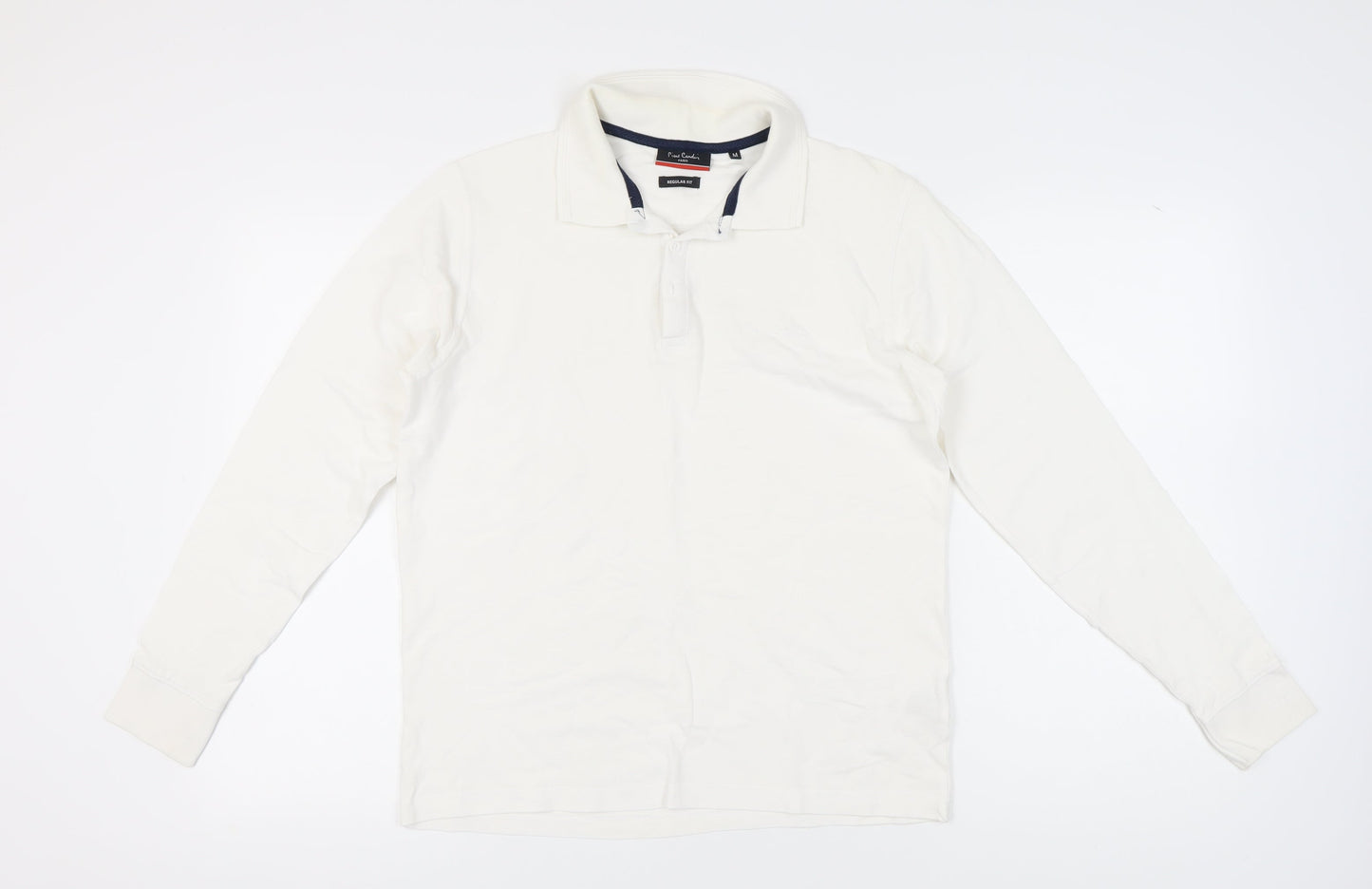 Pierre Cardin Men's White Long Sleeve Polo M