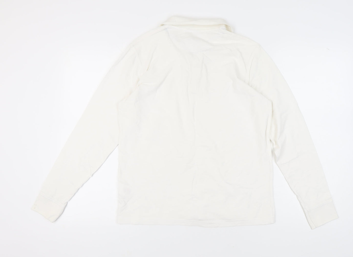 Pierre Cardin Men's White Long Sleeve Polo M