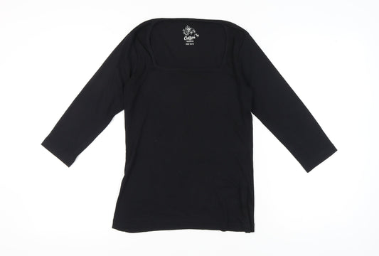 Cotton Traders Women's Black Top Size 10/12