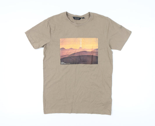 Regatta Men's Beige Graphic Print T-Shirt Size S