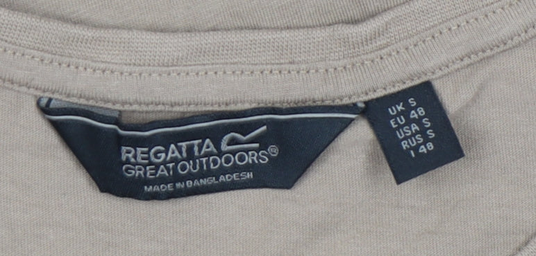 Regatta Men's Beige Graphic Print T-Shirt Size S