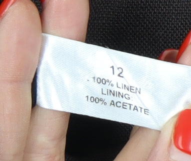 Episode Brown Linen Sheath Dress Women Size 12