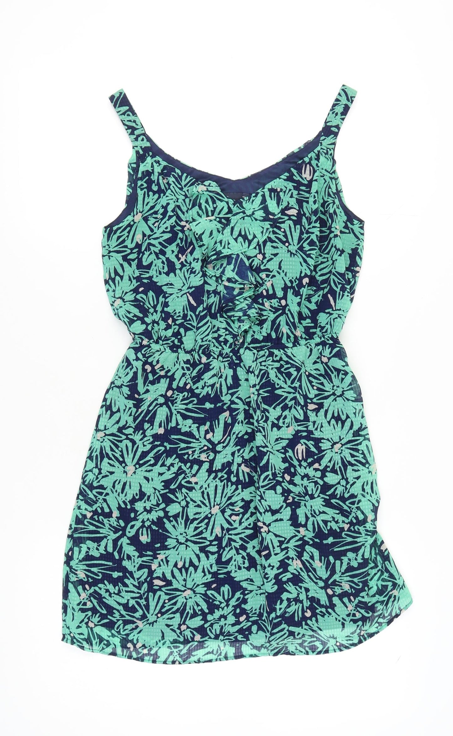 Gap Women's Blue Green Floral Slip Dress S