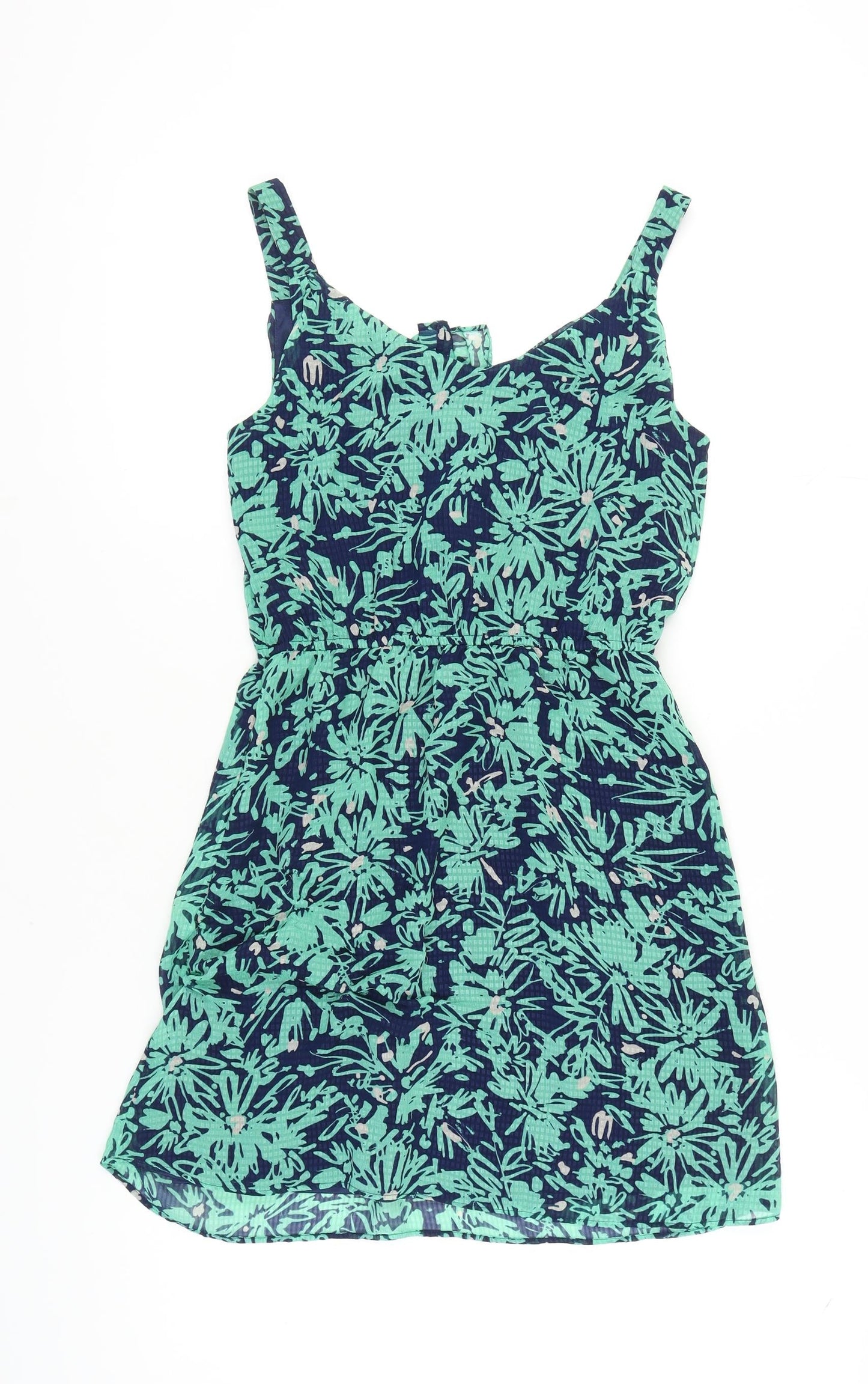 Gap Women's Blue Green Floral Slip Dress S