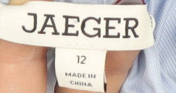 Jaeger Women's Blue Wide-Leg Trousers Size 12