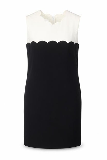 Escada Women's Black Ivory Sheath Dress Size 8 Formal