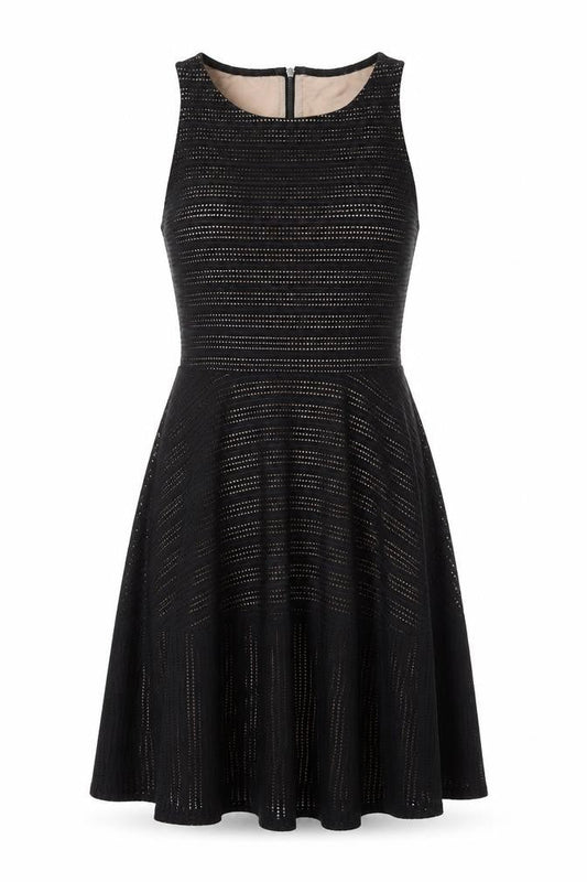 Front view of BCBGMAXAZRIA Women's Dress Black Sleeveless, size S