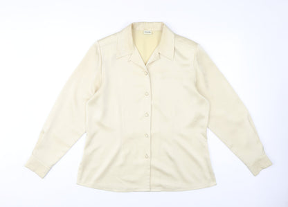 Womens UK Size 12 Viyella Beige  Button-Up