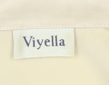 Womens UK Size 12 Viyella Beige  Button-Up