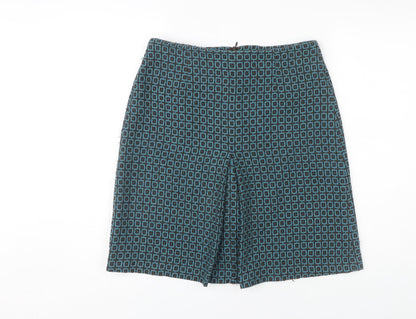 Phase Eight Women's Blue Geometric Pencil Skirt Size 10