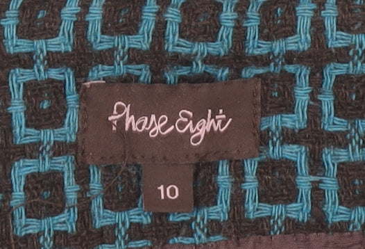 Phase Eight Women's Blue Geometric Pencil Skirt Size 10