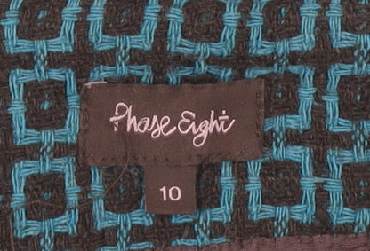 Phase Eight Women's Blue Geometric Pencil Skirt Size 10