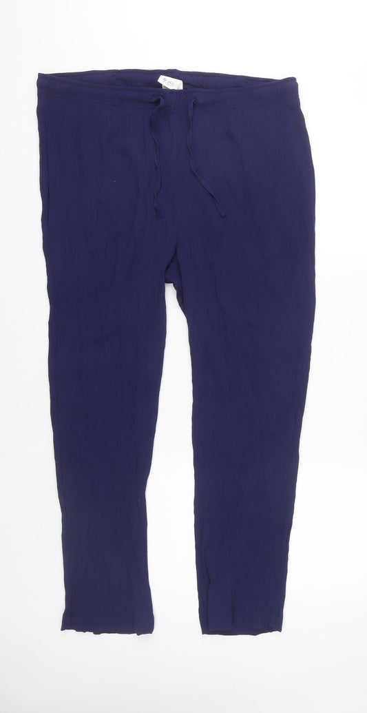 Womens UK Size 20 Damart Relaxed Fit  Blue Trousers