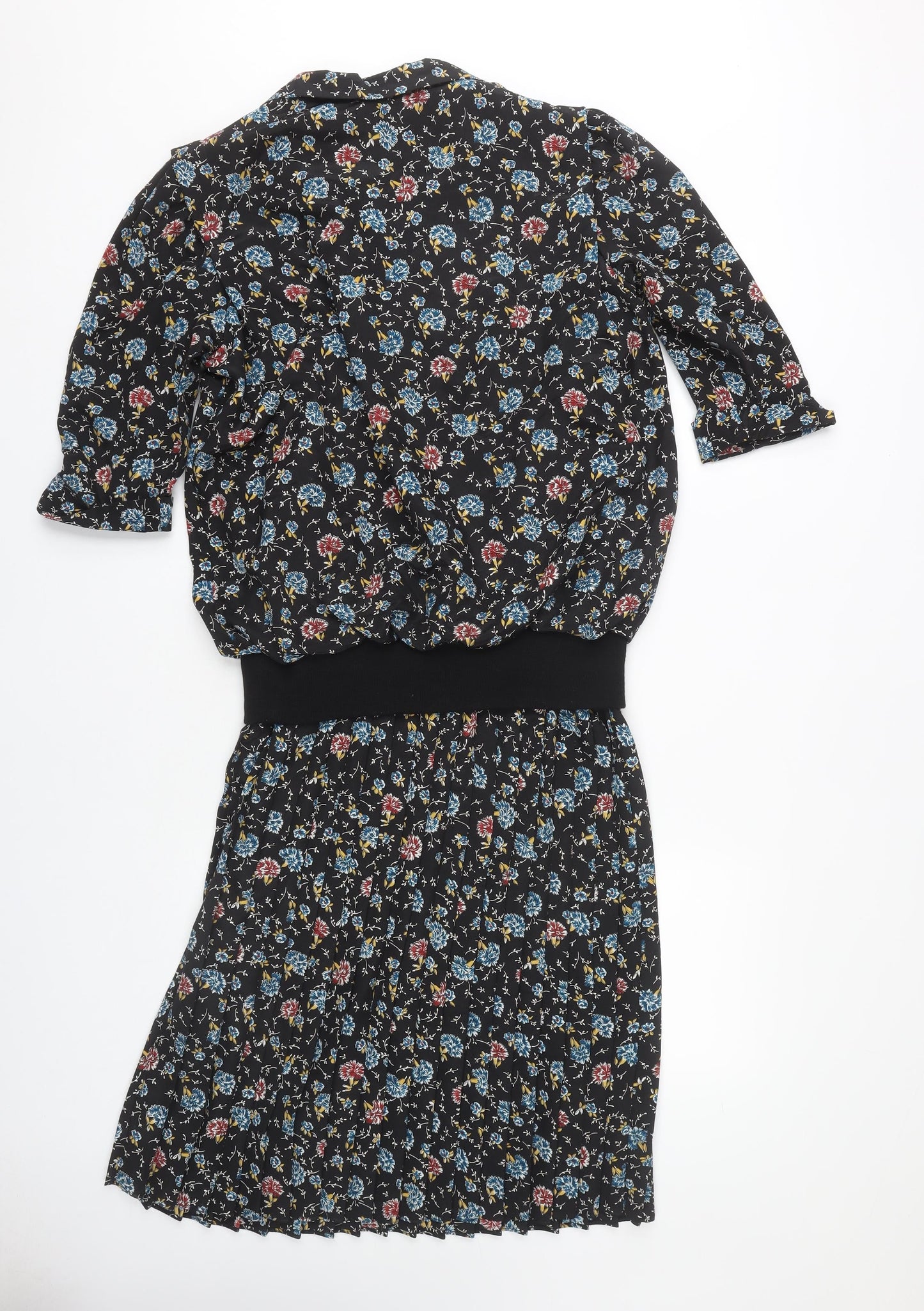 Berkertex Women's Black Floral Sheath Dress, Size 12