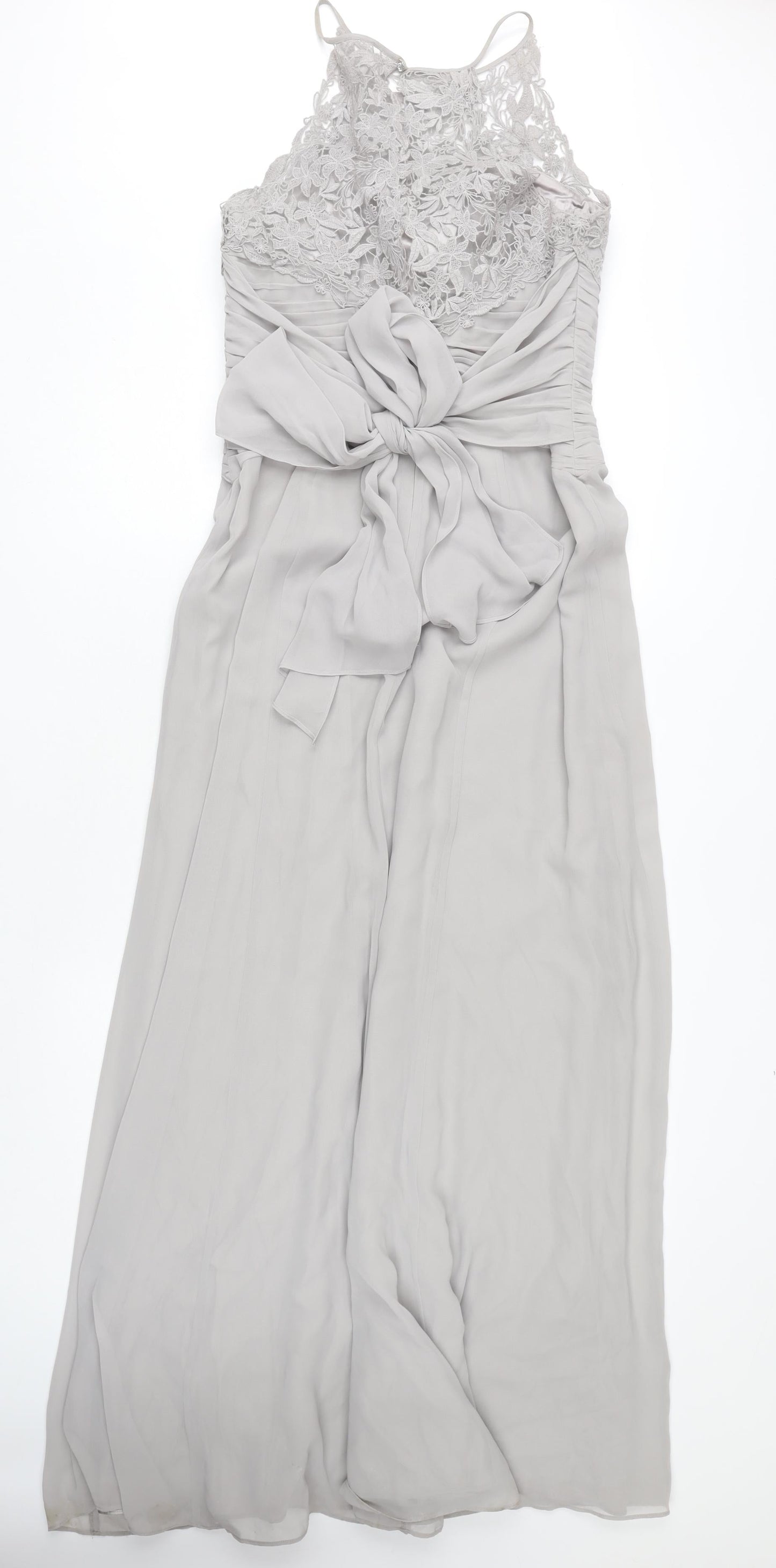 Coast Women’s Long Grey Halter Dress - Size 14