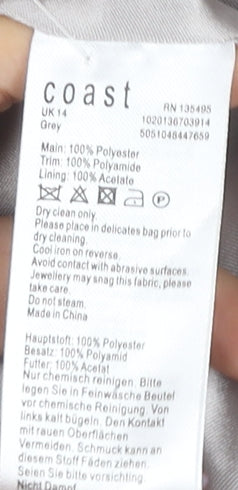 Coast Women’s Long Grey Halter Dress - Size 14