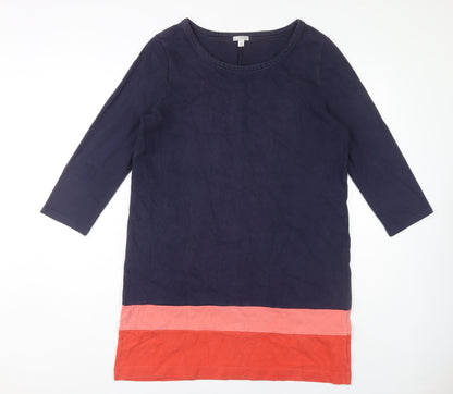 Gap Women's Colourblock Shift Dress, Size L, Blue