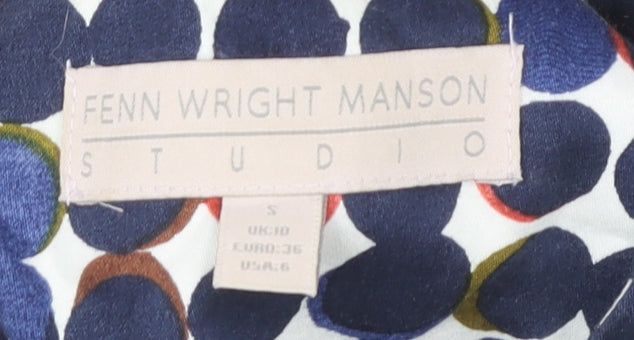 Fenn Wright Manson Women's Polka Dot Sheath Dress Size 10