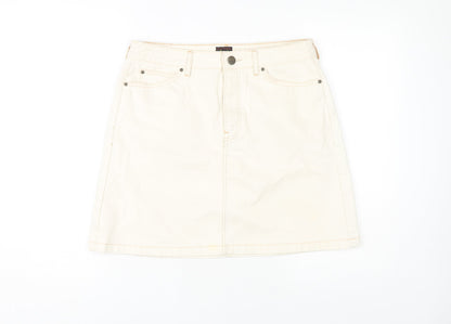 Lee Women's Ivory Cotton Skirt, Size 12 - Casual Style