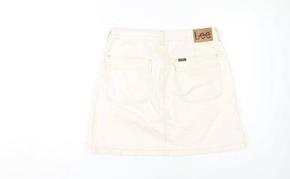 Lee Women's Ivory Cotton Skirt, Size 12 - Casual Style