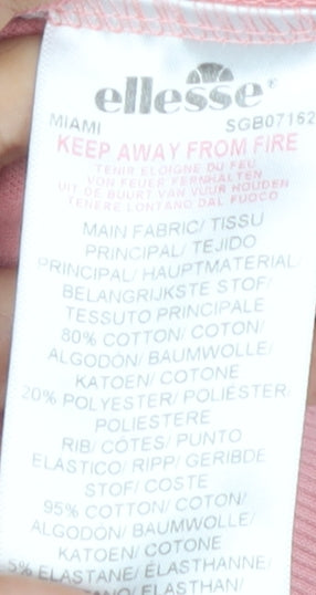 Ellesse Women's Pink Pullover Hoodie Size 6