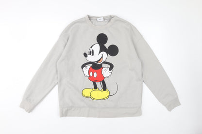 Womens UK Size S Disney Grey Pullover Sweatshirt